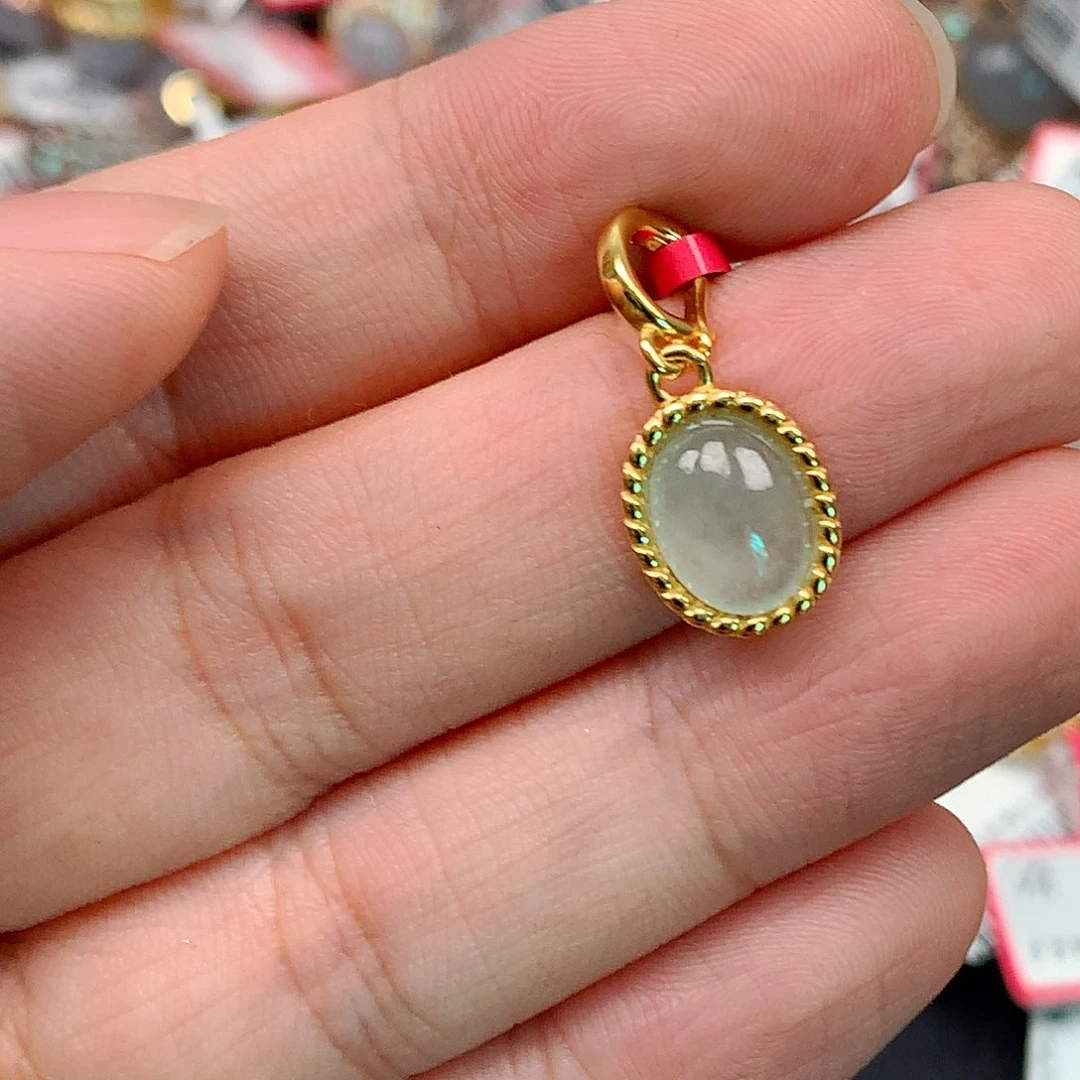 翡翠戒指银S925镶嵌