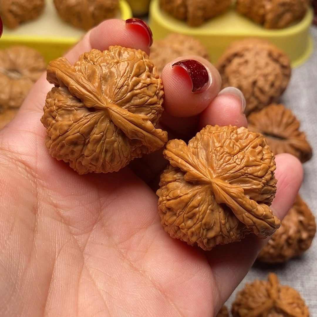 文玩核桃把件精品白狮子38尺