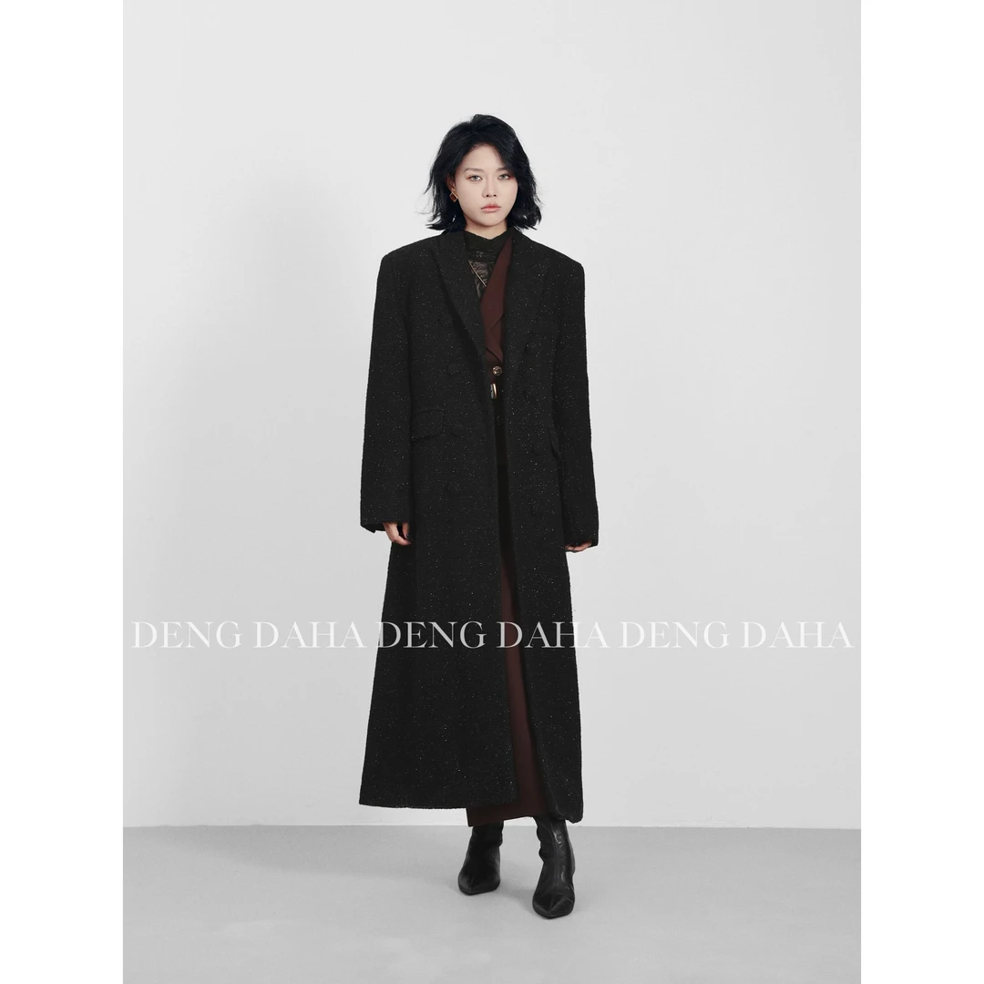 SANOIAN·宋三千简约复古精致重工长款大衣HBZA917248 nnassa