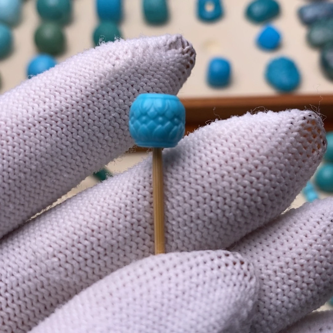 绿松石未镶嵌绿松石莲花8.6