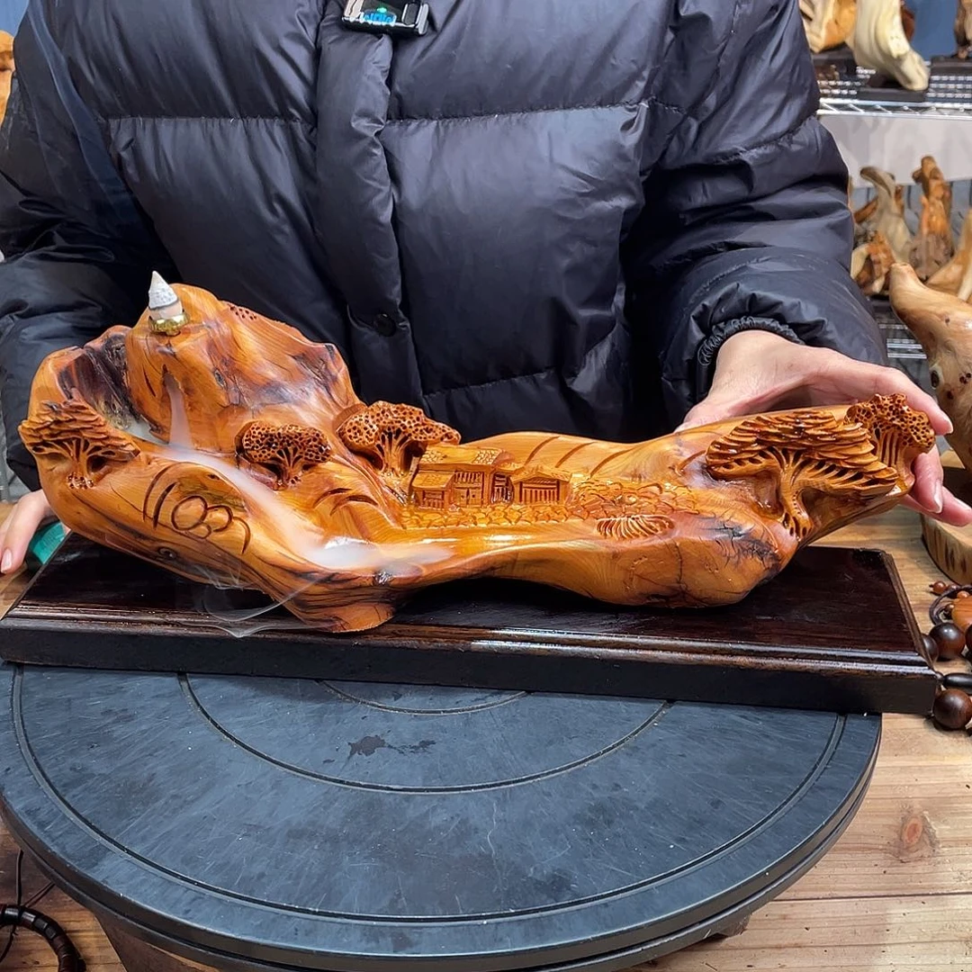 柏木（崖柏）山水倒流香送两盒香