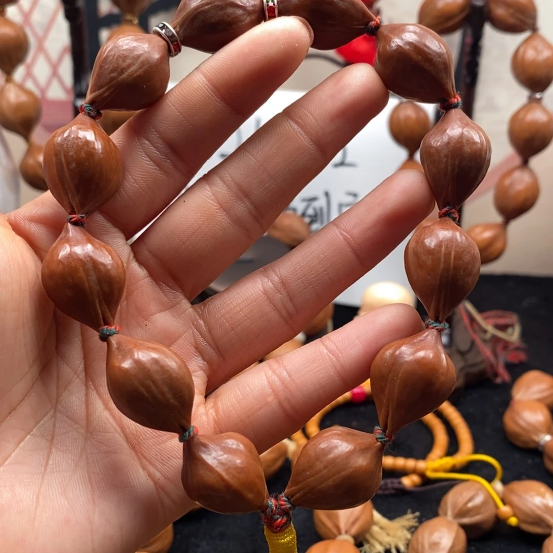 橄榄核手串/手链鸡血红1.6手持