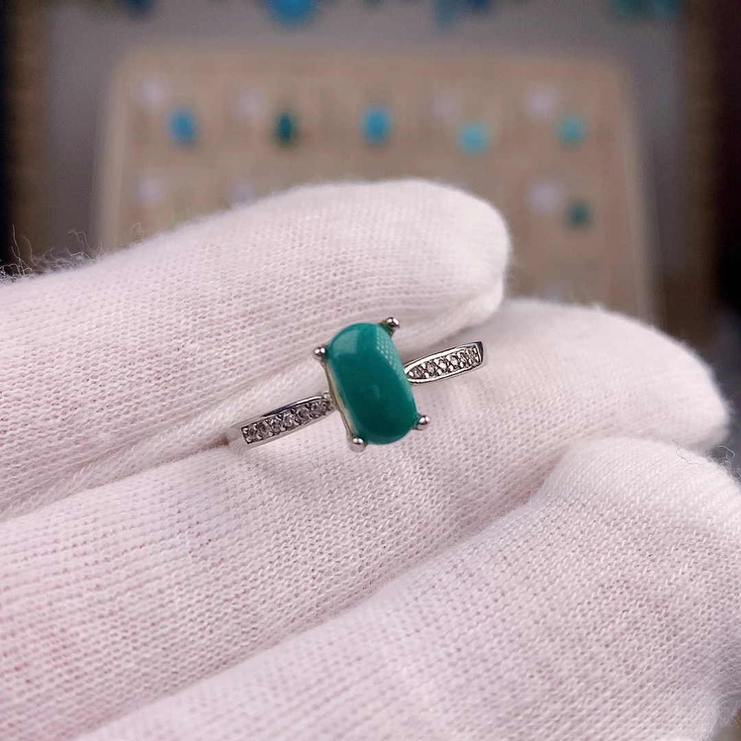 绿松石珠宝奇石银S925镶嵌