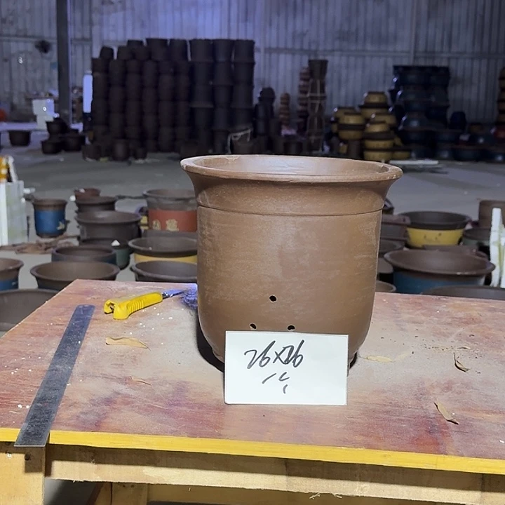 紫砂花盆手工制作60