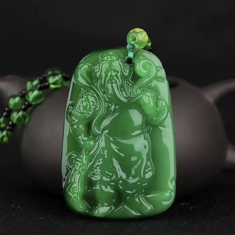 碧绿关公国风吊坠032