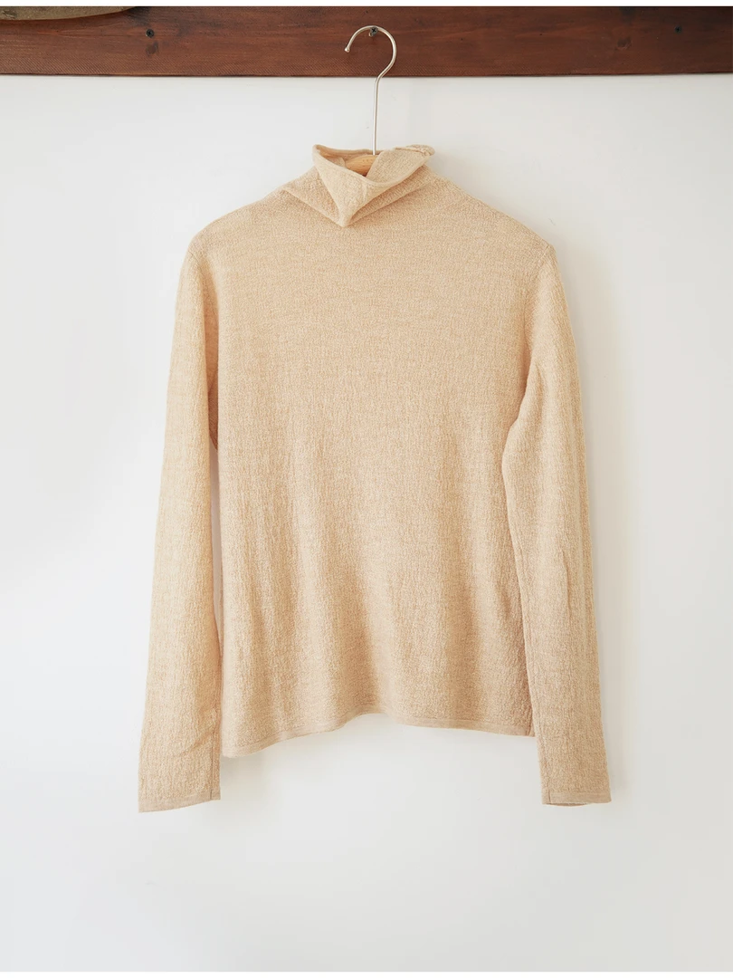 100羊毛 肌理感高领打底内搭