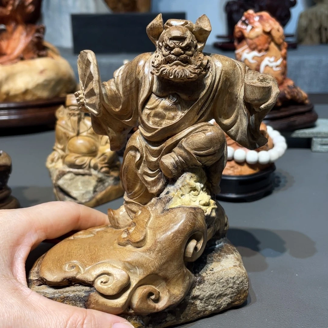 S***o金丝楠抱石钟馗工艺品