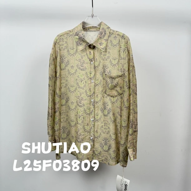 【SHUTIAO】2025夏季：新款小众设计款衬衫L25F03809