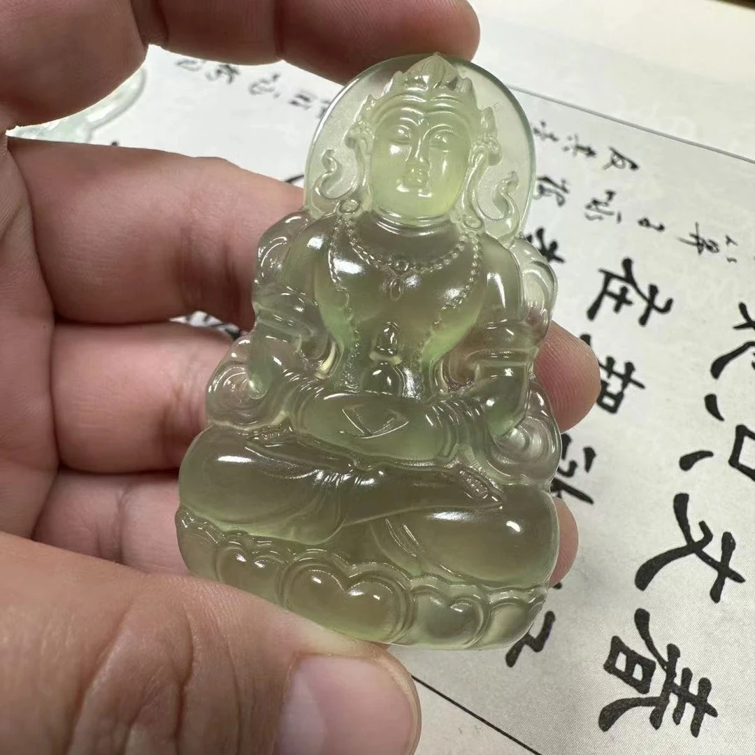《抖音质检发货正品》天然A货冰透度母观音多样性发其一LX"