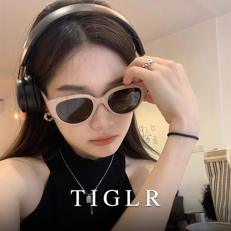 帝格勒2025新款粉色猫眼墨镜女款夏季高级感防晒防紫外线太阳眼镜
