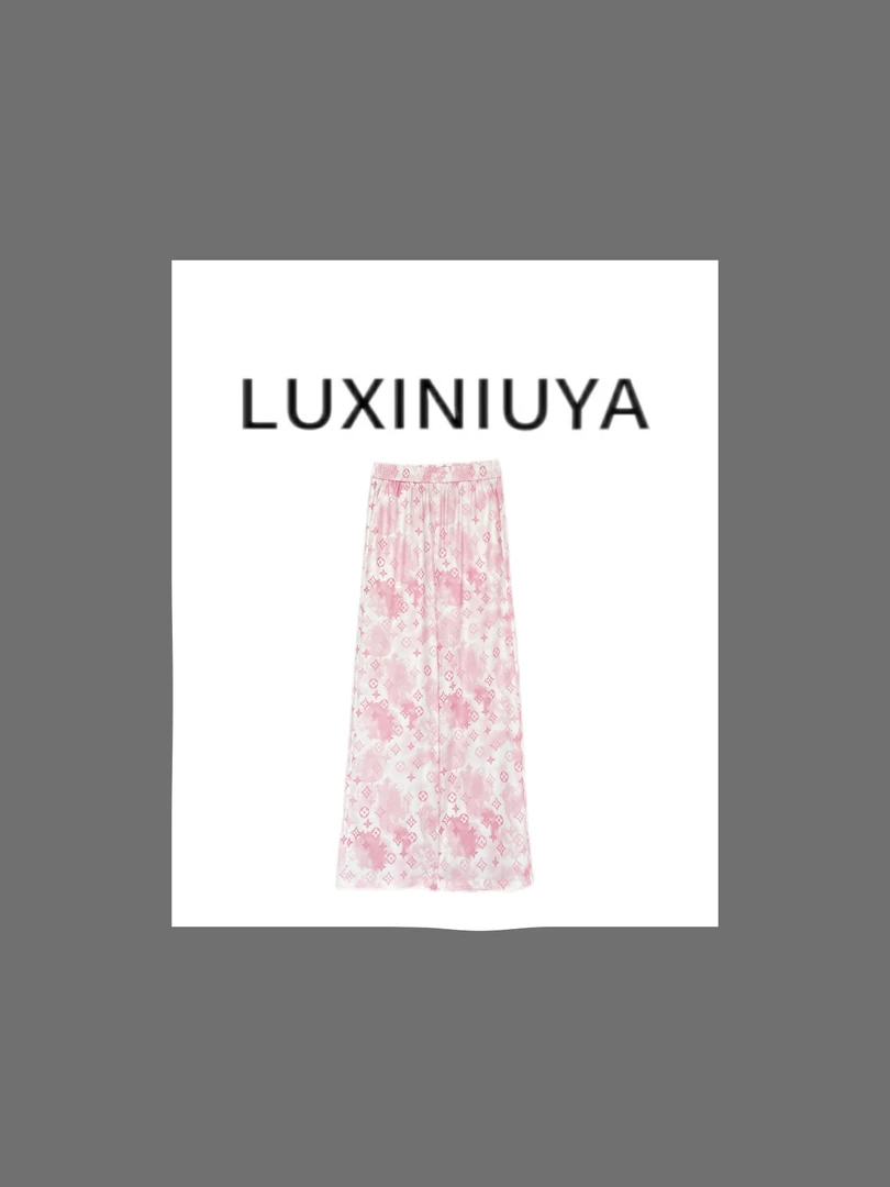 【LUXINIUYA】神秘星耀 夏季时尚独特设计满印提花休闲裤#CX3158