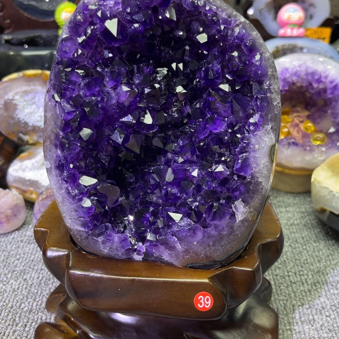 未镶嵌紫晶摆件水晶