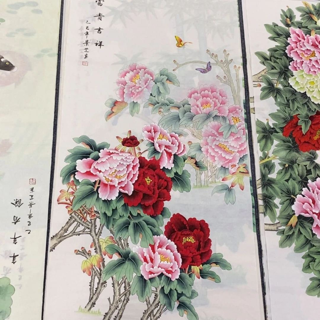 国画尺寸140✖️70四尺纯手绘工笔画
