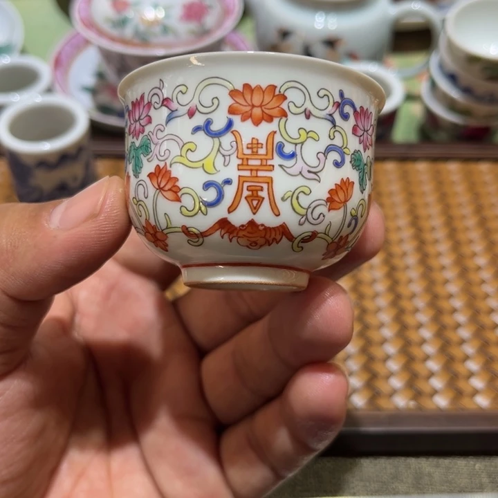 纯手绘精品盖碗杯