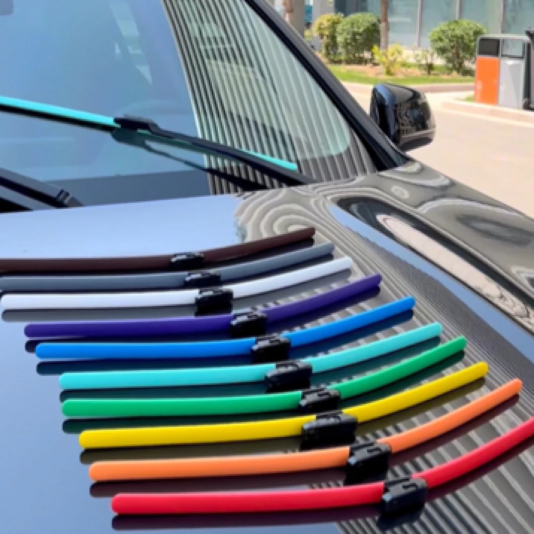 彩色雨刮器，买一对送一对，工厂直发。无骨雨刷器，百分之99的车型