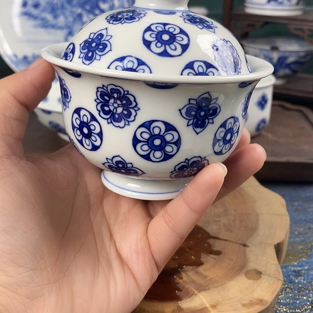 瓷片景德镇手绘青花茶器533