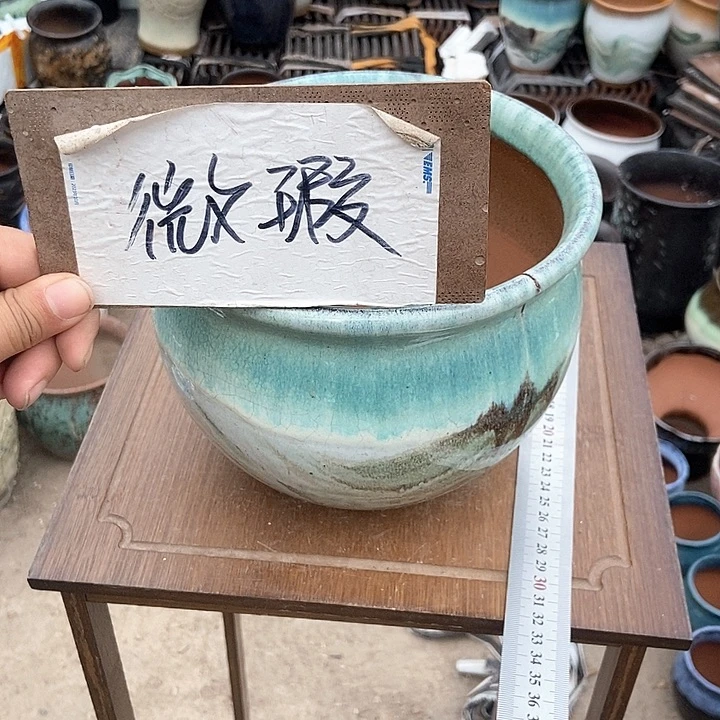 红陶紫砂花盆武穆云仓