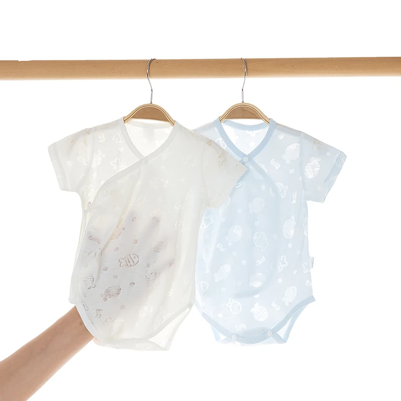 包屁衣夏季婴儿连体衣短袖薄款三角哈衣衣服宝宝爬服透气时尚潮款