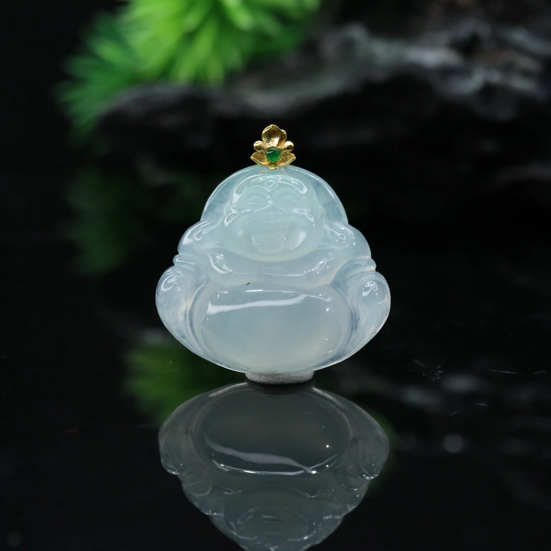 FC3天然缅甸翡翠A货18k佛公吊坠/200555/保利厦门拍卖