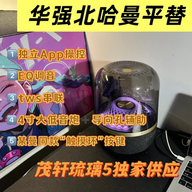 茂轩琉璃5独立app控制EQ调音3d环绕低音炮华强北蓝牙音响-插电款