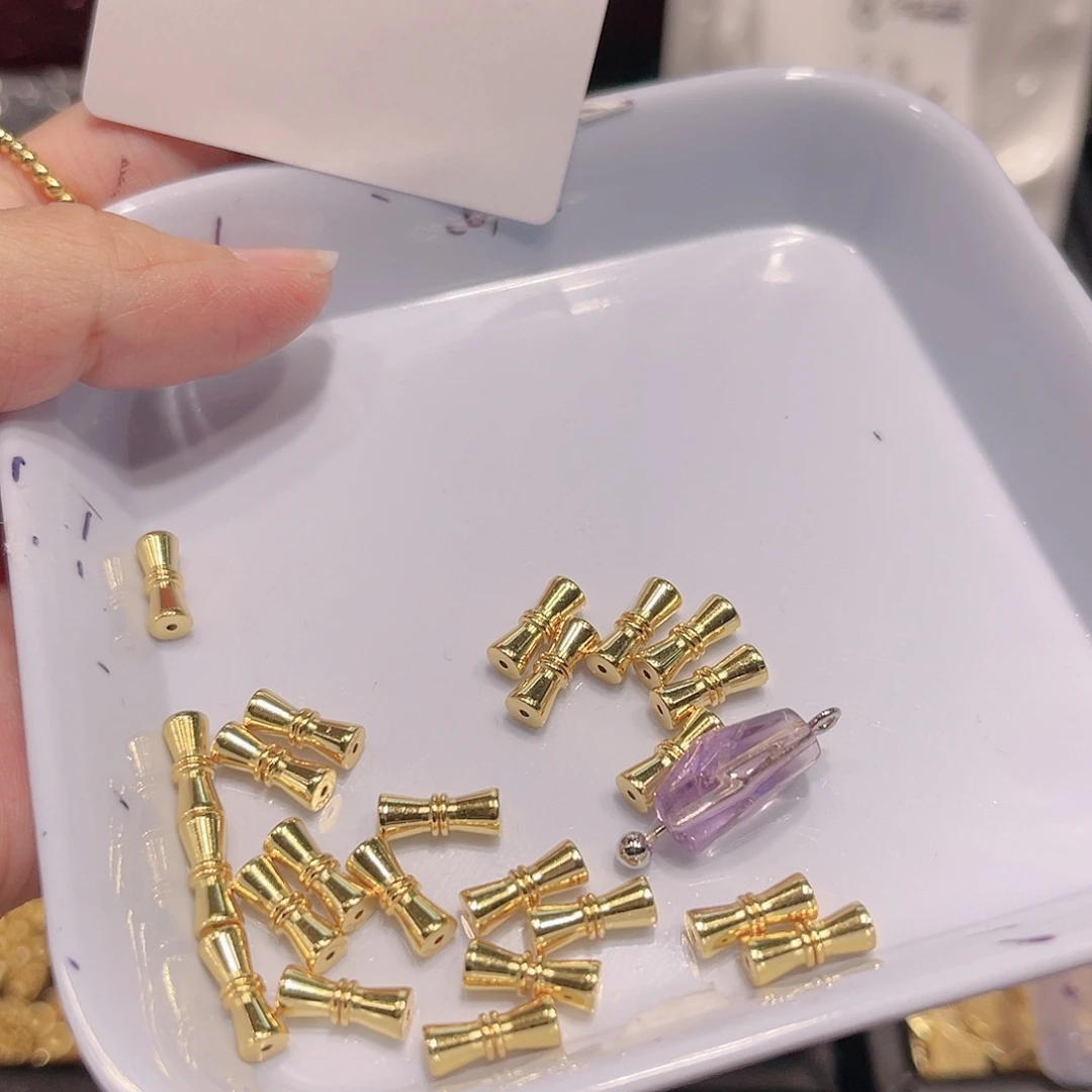 紫晶珠宝半成品银S925镀金镶嵌21