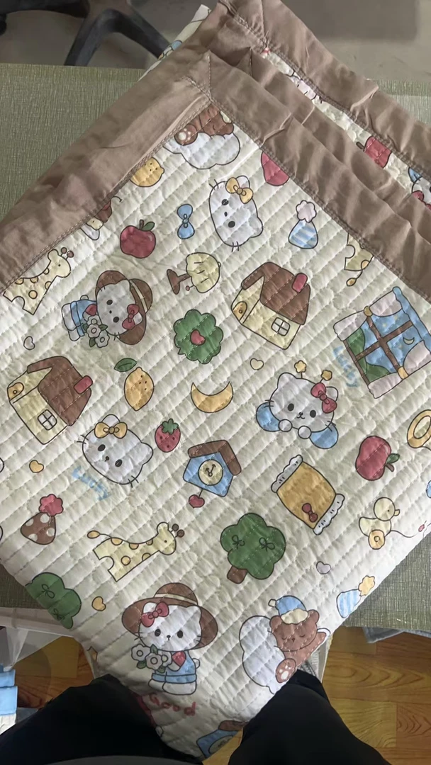 凯蒂日记200*230水洗棉加厚绗缝床盖