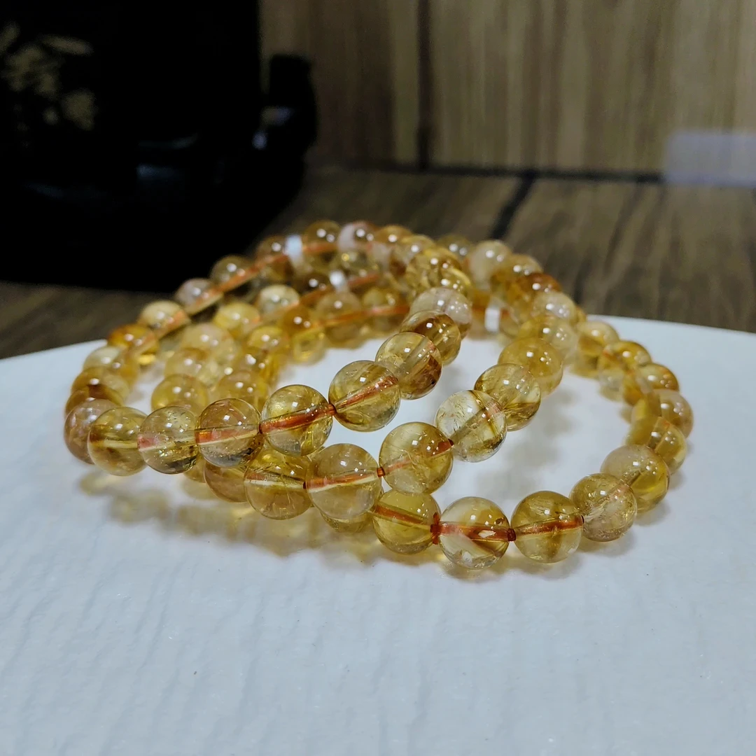 【书记甄选】天然黄塔晶单圈手链 多样性发一件 约8mm 2945LA