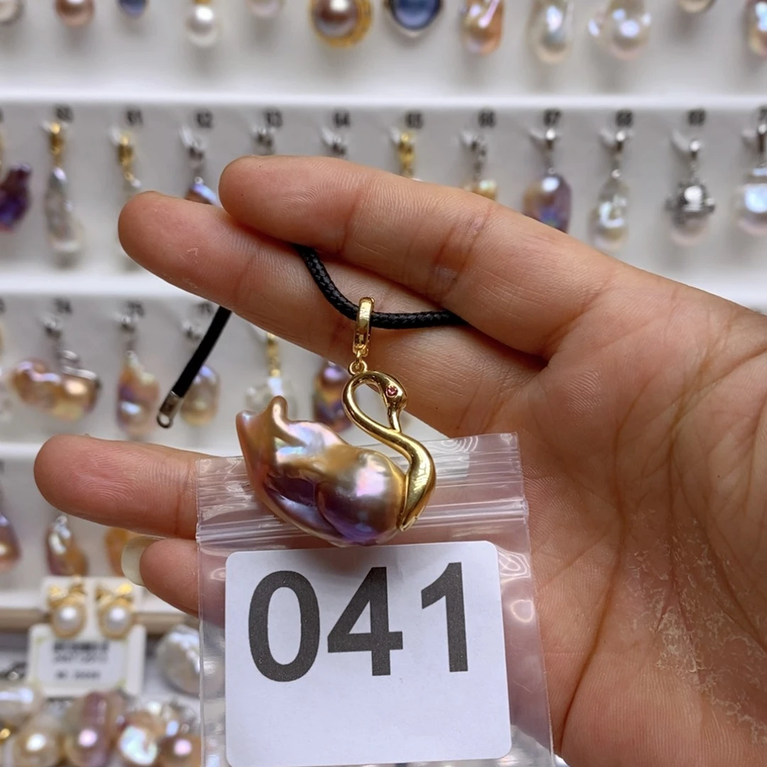 淡水珍珠颈饰银S925镶嵌41