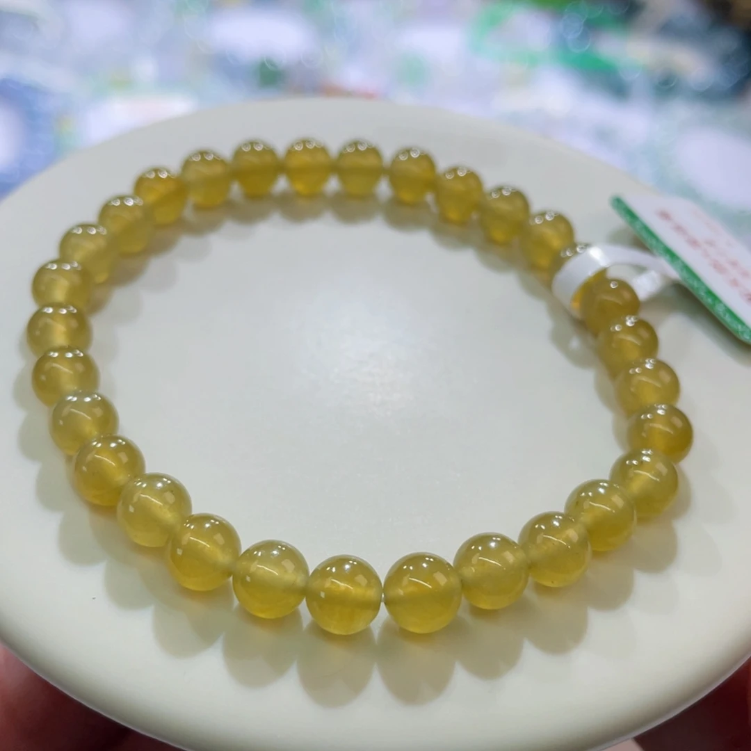 手链翡翠未镶嵌高冰黄卡6