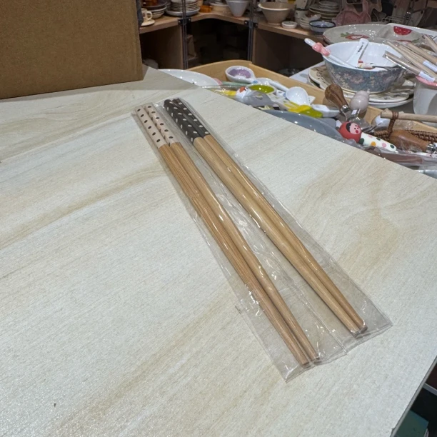 波点竹子筷子4双