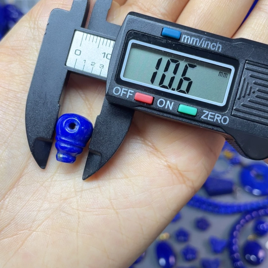 青金石未镶嵌10mm三通配饰