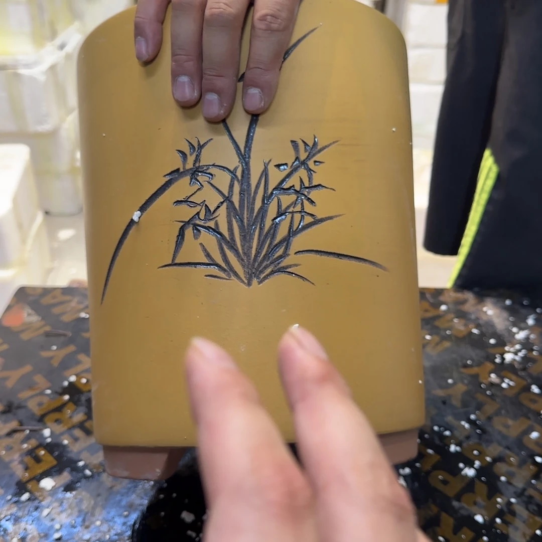 紫砂花盆口径17高度22