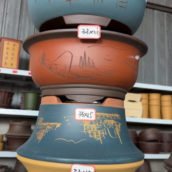 紫砂花盆100-4。