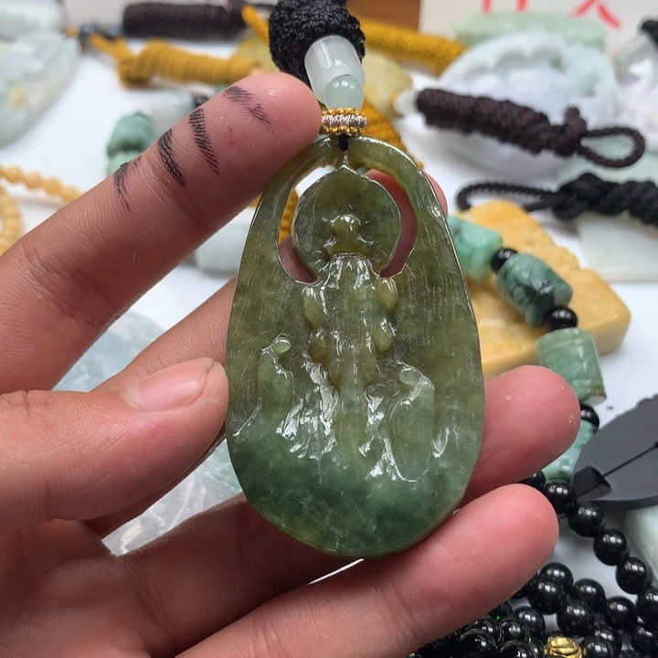 颈饰未镶嵌翡翠保真天然a货翡翠