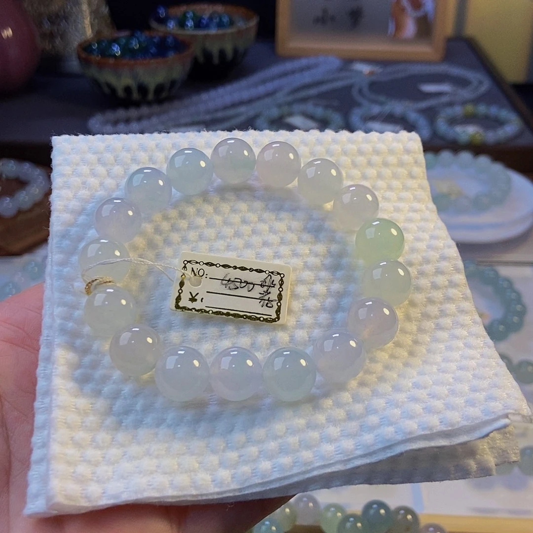 定制翡翠未镶嵌翡翠手串卡11.7