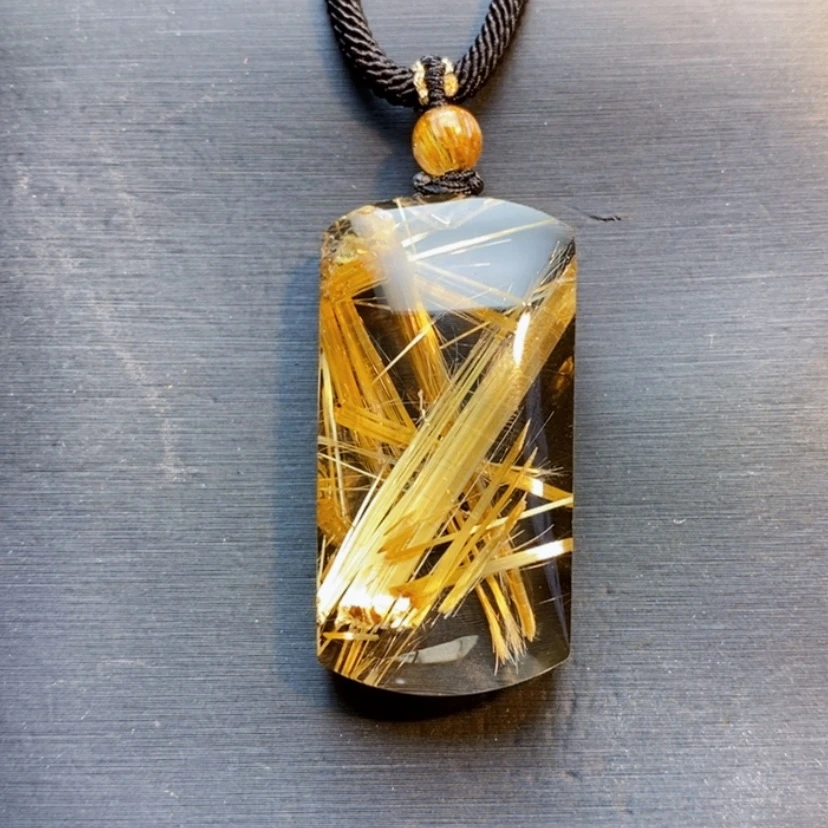 【闪购商品】未镶嵌颈饰发晶天然钛晶无事牌吊坠