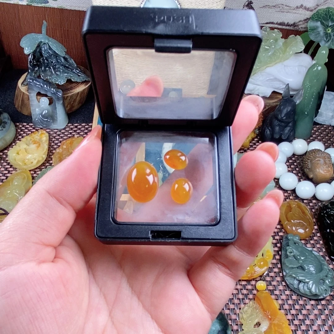 蛇纹石玉戒面未镶嵌奋*