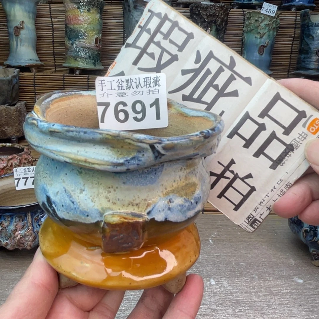 手工花盆默认瑕疵完美者勿拍