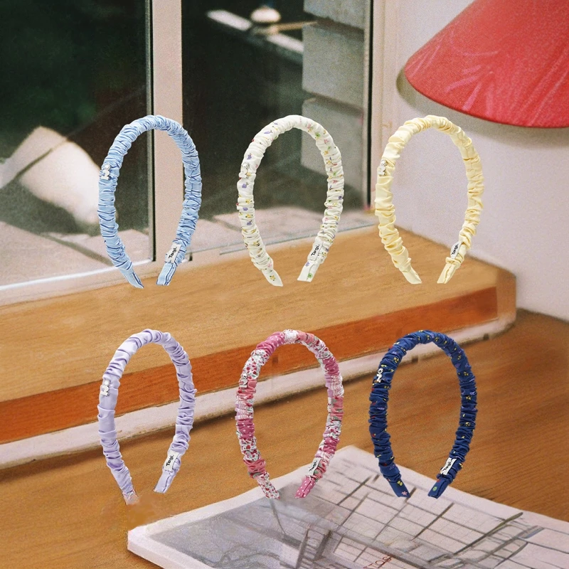 Tagi.《i》想象褶皱布艺百搭多色甜美发箍碎花头箍发饰