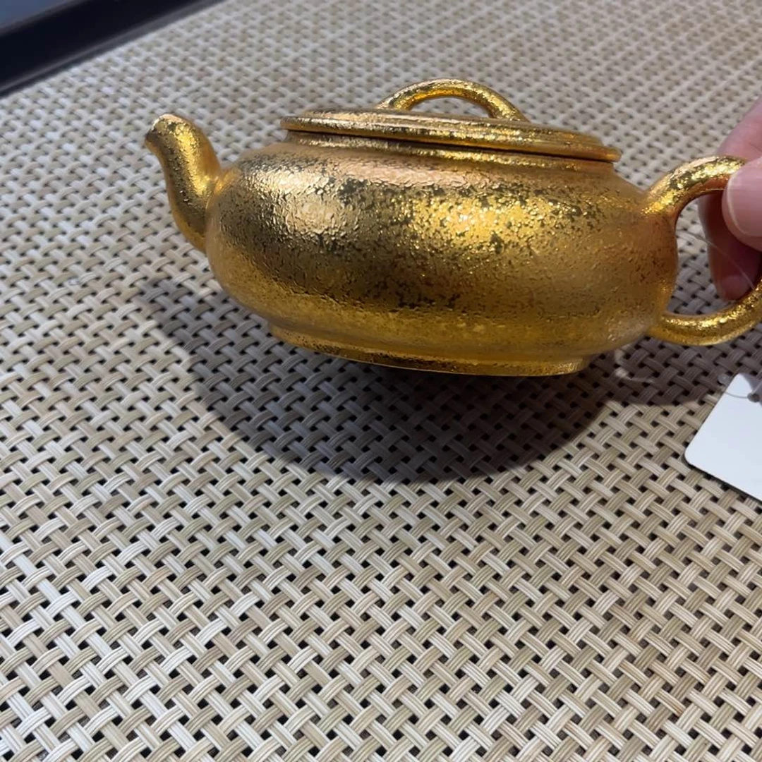 紫砂壶朱泥扁鼓180cc