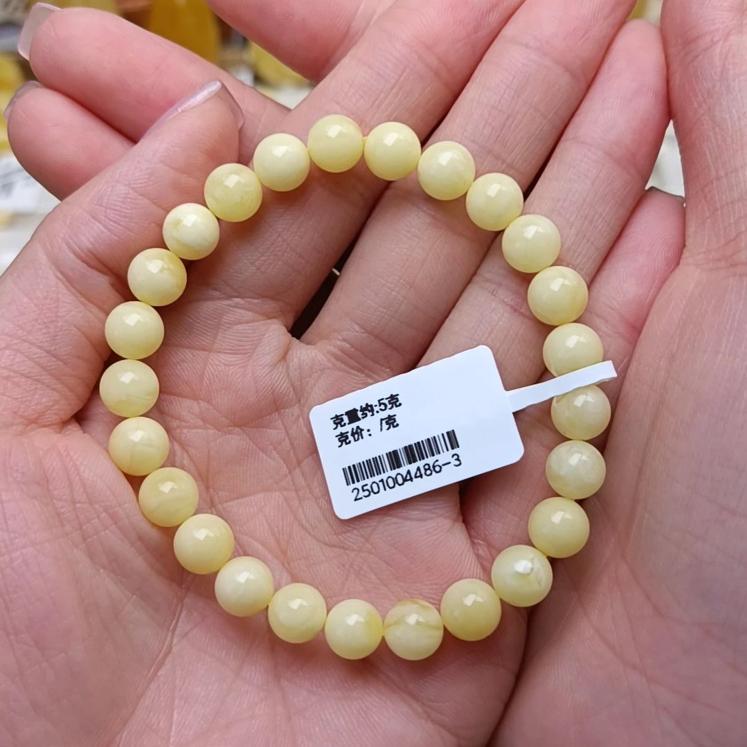 蜜蜡手串未镶嵌张*墩俄料