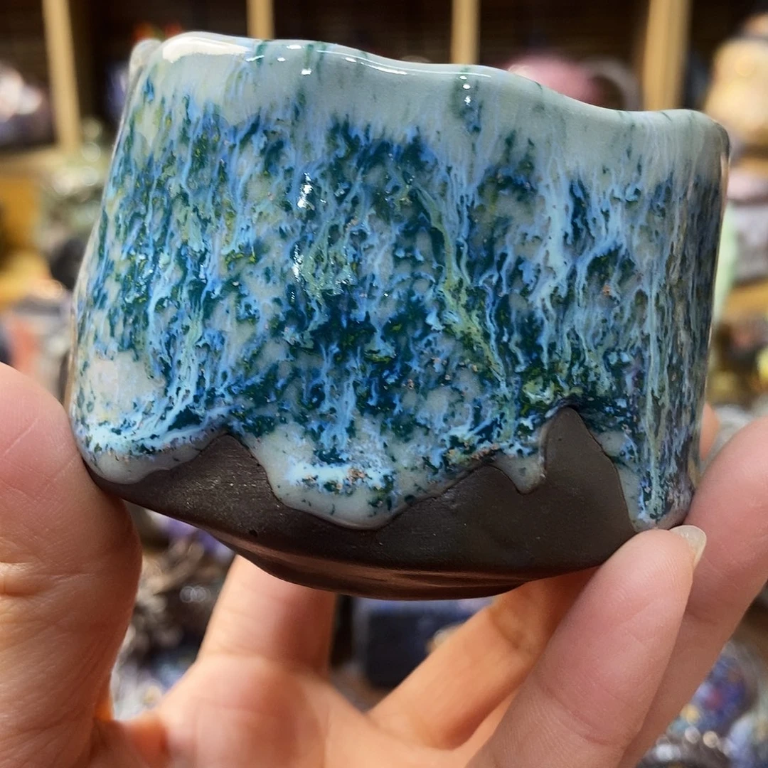 粗陶柴烧志野茶器