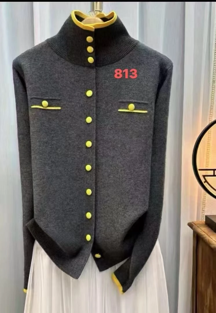 YUFEI/禹菲813 包袖厚款显瘦常规款法式针织原宿风毛针织衫不起球