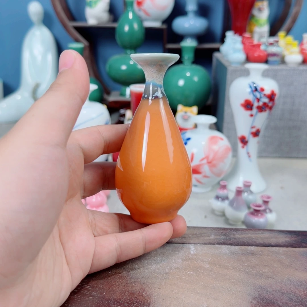 陶瓷手工小花器摆件