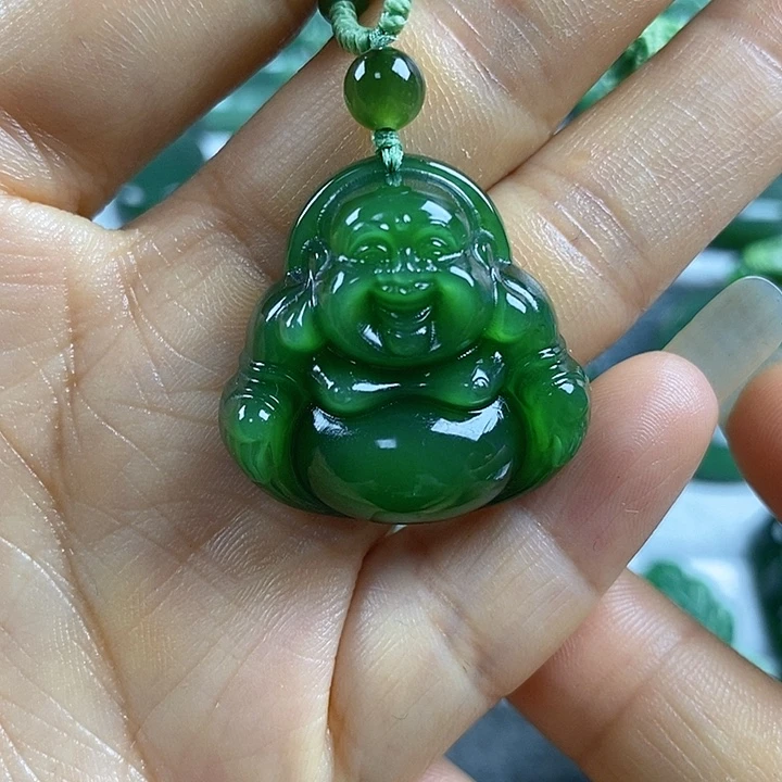 吊坠(不含链)未镶嵌和田玉（碧玉）