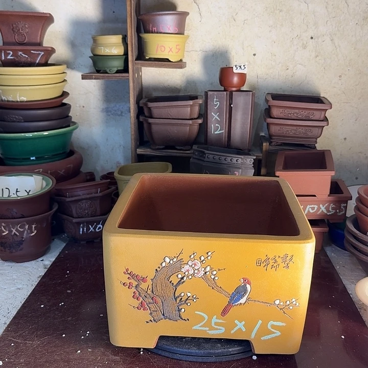 宜兴紫砂花盆手工制作