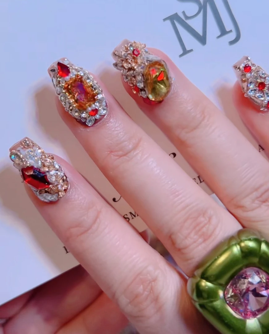 满饰纪|S450「」轻奢钻饰超闪穿戴甲手工穿戴甲堆钻