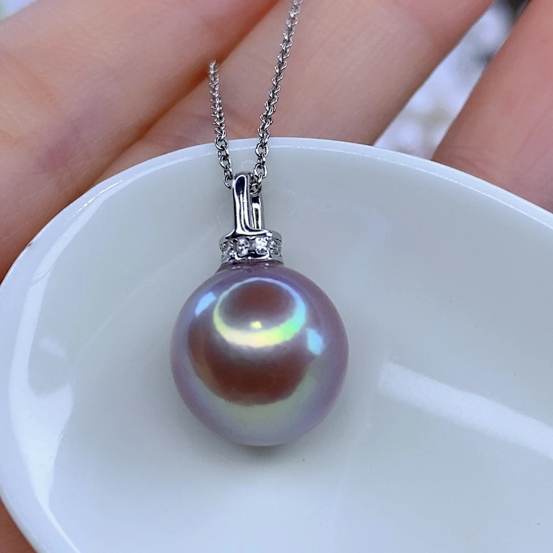 淡水珍珠银S925镶嵌颈饰