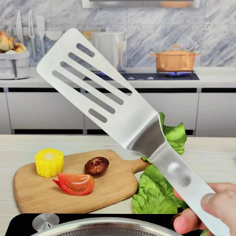 卓德铭18/10不锈钢加厚牛排煎铲平铲漏铲烙饼煎饼铲翻面煎鱼铲子