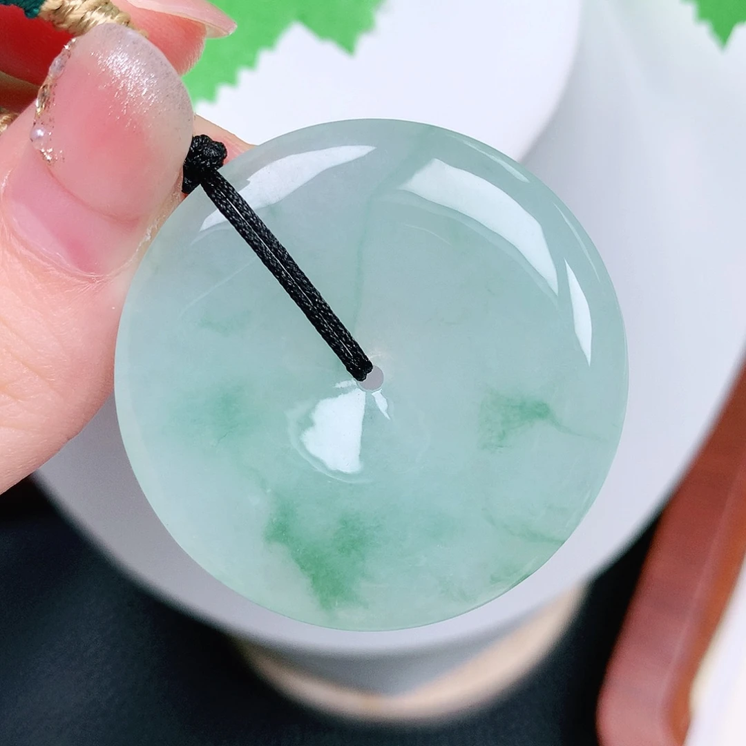 翡翠未镶嵌颈饰平安37.6-5.8